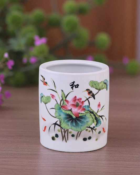 Lotus Harmony Ceramic Planter