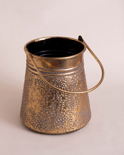 Rustic Hanging Bucket Planter - Large