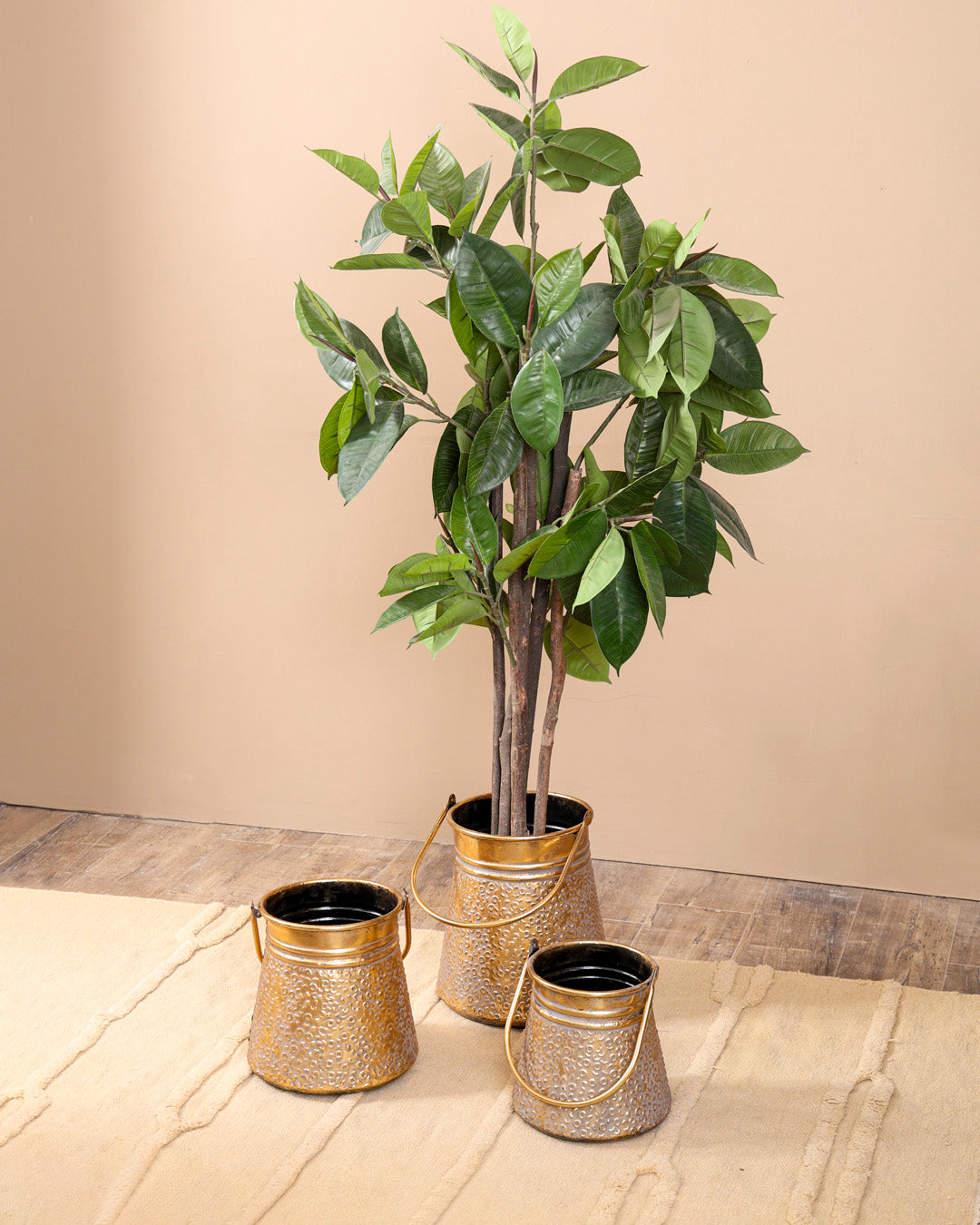 Rustic Hanging Bucket Planter - Large