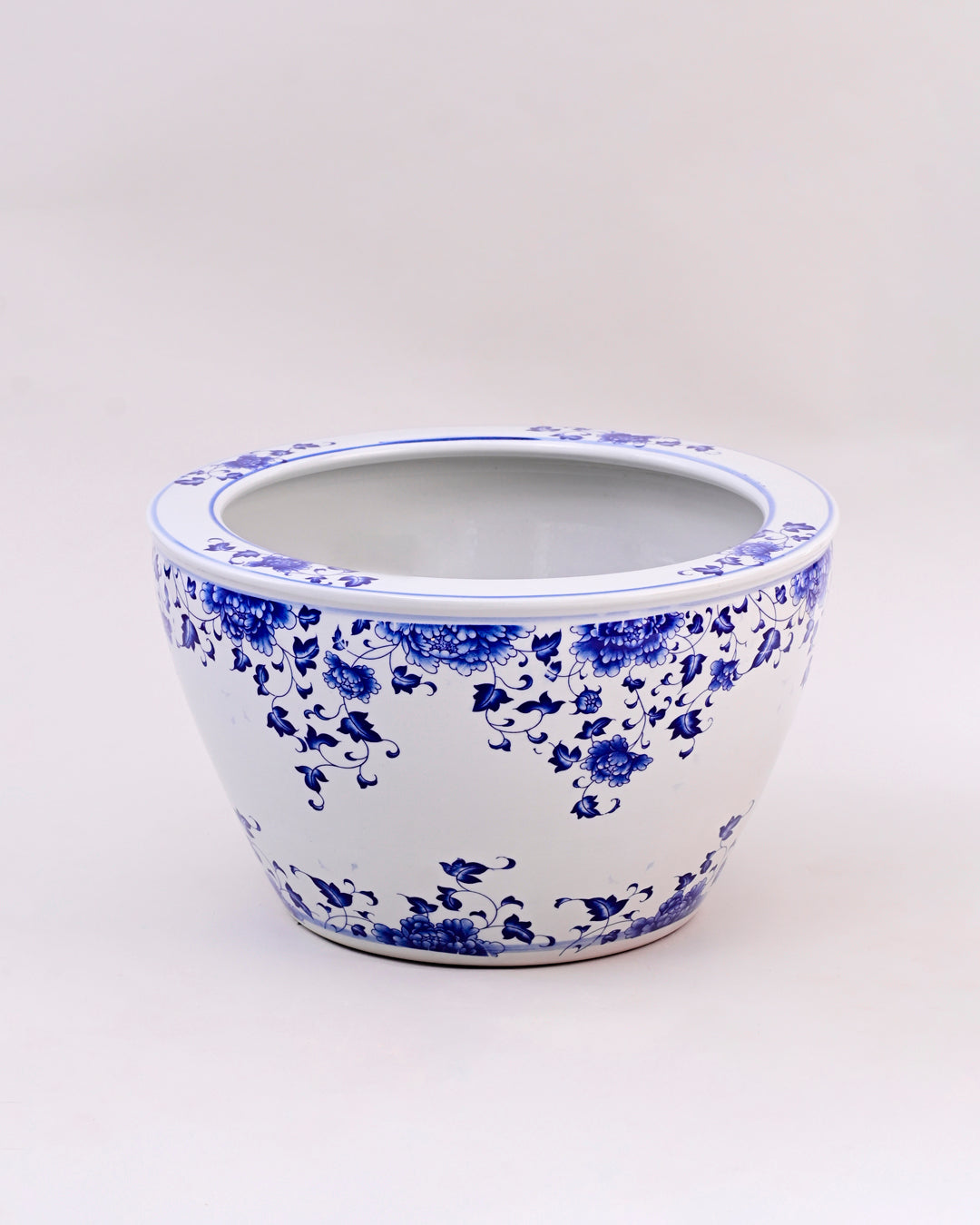 Blue & White Azure Bloom Planter