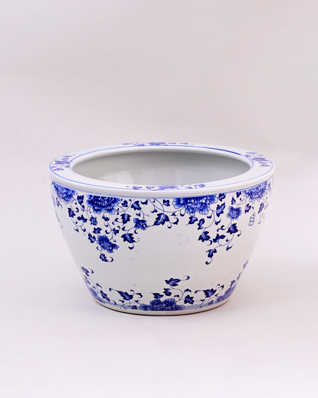 Blue & White Azure Bloom Planter