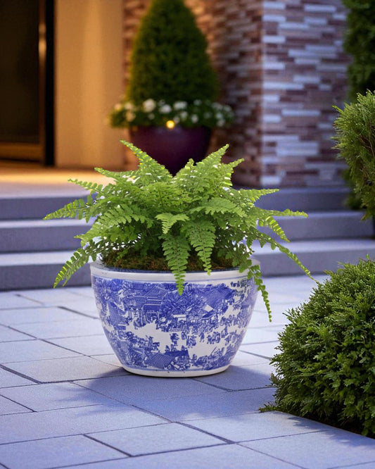 Oriental Serenity Blue & White Planter